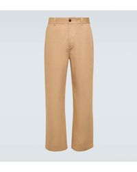 Marni - Cotton Gabardine Straight Pants - Lyst