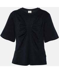 Isabel Marant - Zeren Draped Cotton Jersey T-shirt - Lyst
