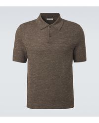 The Row - Ravi Silk, Cashmere, And Linen Polo Shirt - Lyst