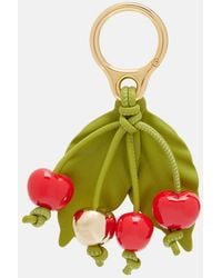 Loewe - Paula's Ibiza Cherry Leather-Trimmed Charm - Lyst