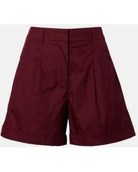Max Mara - Cotton Poplin Shorts - Lyst