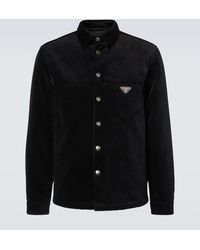 Prada - Hemdjacke Aus Baumwoll-Cord - Lyst
