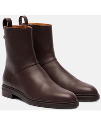 Loro Piana - Kilda Leather Ankle Boots - Lyst