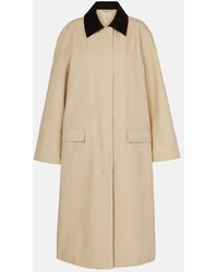 TOTEME - Corduroy-Trimmed Cotton Gabardine Coat - Lyst