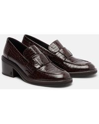 Jimmy Choo - Tylor 60 Croc-Effect Leather Loafers - Lyst