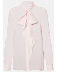 Gabriela Hearst - Shildon Tie-Neck Silk Blouse - Lyst