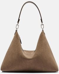 TOTEME - Bevel Medium Suede Shoulder Bag - Lyst