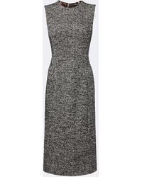 Dolce & Gabbana - Wool And Silk-Blend Tweed Midi Dress - Lyst