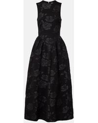 ROTATE BIRGER CHRISTENSEN - Floral Jacquard Midi Dress - Lyst