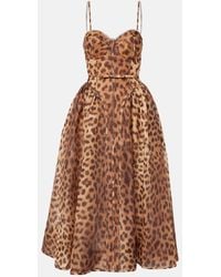 Zimmermann - 'Crush Panelled Midi' Dress - Lyst