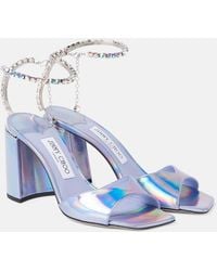 Jimmy Choo - Sandali Saeda in pelle metallizzata - Lyst