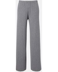 Lisa Yang - Shannen Cotton And Cashmere Wide-Leg Pants - Lyst