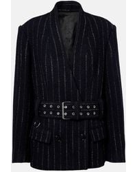 Isabel Marant - Blazer Fyma De Lana Virgen A Rayas Con Cinturon - Lyst