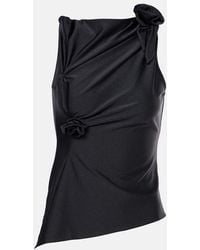Coperni - Top Asimetrico Con Aplique Floral - Lyst
