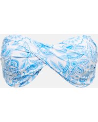 Melissa Odabash Haut de bikini bandeau imprime - Bleu