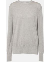 TOTEME - Silk And Cashmere-Blend Sweater - Lyst