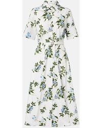 Emilia Wickstead - Rubie Floral Cotton Poplin Shirt Dress - Lyst