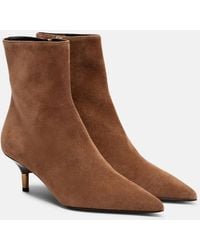 KHAITE - Bella Suede Ankle Boots - Lyst