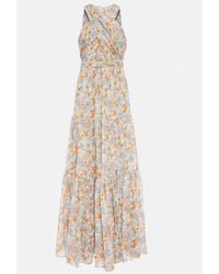 Veronica Beard - Robe Longue Florencia En Soie A Fleurs - Lyst