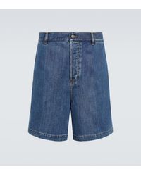 Valentino - Denim Bermuda Shorts - Lyst