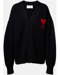 Ami Paris - Cardigan Ami De Cour Aus Schurwolle - Lyst