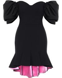 Alexander McQueen Minikleid mit Seidenanteil - Schwarz