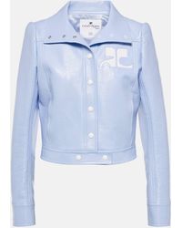 Courreges - Reedition Cropped Vinyl Jacket - Lyst