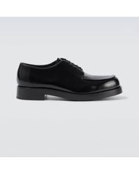 Prada - Brushed Leather Derby Shoes - Lyst