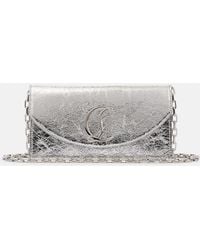 Christian Louboutin - Loubi54 Metallic Leather Clutch - Lyst