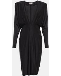 Alexandre Vauthier - Satin Midi Dress - Lyst