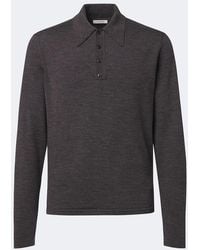 Lemaire - Wool Polo Sweater - Lyst