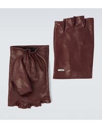 Our Legacy - Biker Leather Fingerless Gloves - Lyst