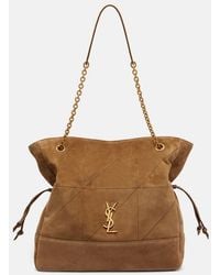 Saint Laurent - Jamie Shopping Medium Suede Tote Bag - Lyst