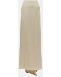 Brunello Cucinelli - Satin Maxi Skirt - Lyst