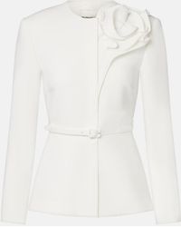 Roland Mouret - Floral-Applique Crepe Jacket - Lyst