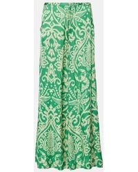 Poupette - Clea Printed Wide-Leg Pants - Lyst