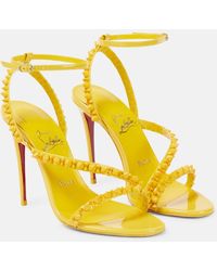 Christian Louboutin - Mafaldina Spikes 100 Leather Sandals - Lyst