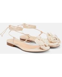 Magda Butrym - Crochet And Leather Sandals - Lyst