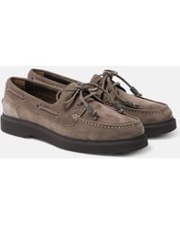 Brunello Cucinelli - Sail Monili Suede Boat Shoes - Lyst