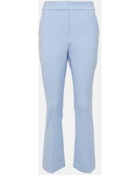 Veronica Beard - Tani Cropped High-Rise Flared Pants - Lyst