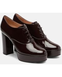 Gianvito Rossi - 70 Lace-Up Leather Platform Pumps - Lyst