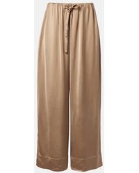 TOTEME - Satin Wide-Leg Pants - Lyst