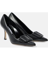 Manolo Blahnik - Maysale 70 Leather Pumps - Lyst