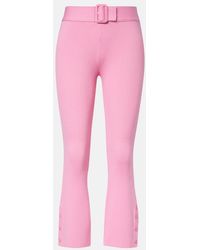 Courreges - Belted Ribbed-Knit Capri Pants - Lyst