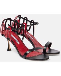 Manolo Blahnik - Chafarsan 70 Leather Sandals - Lyst