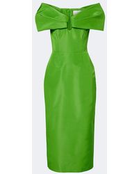 Carolina Herrera - Off-Shoulder Silk Faille Cocktail Dress - Lyst