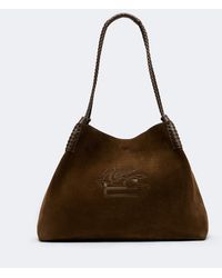 Etro - Libra Large Suede Tote Bag - Lyst