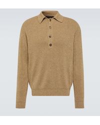 Loro Piana - Ribbed-knit Cashmere Polo Sweater - Lyst