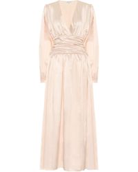 Oséree Maxikleid aus Satin - Mehrfarbig