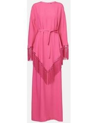‎Taller Marmo - Fringed Crepe Cady Kaftan - Lyst